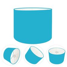 Cúpula Abajur E Luminária Cilíndrica Vivare Cp-7014 ø35x21cm - Bocal Nacional Azul-turquesa