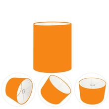 Cúpula Abajur E Luminária Cilíndrica Vivare Cp-7001 ø13x15cm - Bocal Nacional Laranja