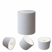 Cúpula Abajur E Luminária Cilíndrica Vivare Cp-7001 ø13x15cm - Bocal Nacional Rustico-cinza