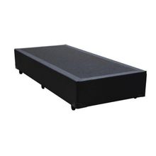 Cama Base Box Solteiro Sintético Preto 38x88x188