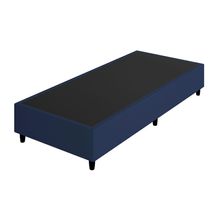 Base Box Solteiro Azul 38x88x188 Suede