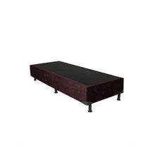 Base Box Solteiro Suede Marrom - 38x88x188