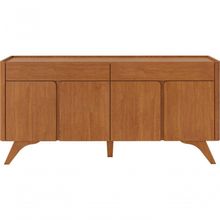 Buffet Aros 4 Portas Pés Madeira Maciça - Mavaular Naturalle