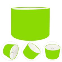 Cúpula Abajur E Luminária Cilíndrica Vivare Cp-7018 ø40x25cm - Bocal Nacional Verde-limão