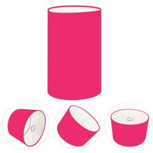 Cúpula Abajur E Luminária Cilíndrica Vivare Cp-7002 ø13x30cm - Bocal Nacional Rosa-pink