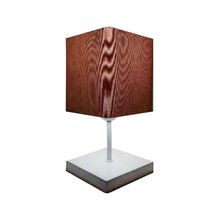 Abajur Quadrado Md-2008br Cúpula Tecido Palha