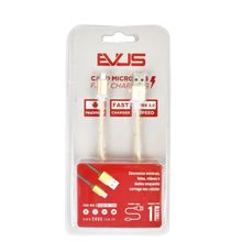 Cabo Usb Evus C-054 Fast Charge Micro Usb Gold 1,0m