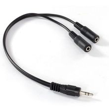 Cabo Y P2 Macho X 2 P2 Femea 30cm P2mp2f