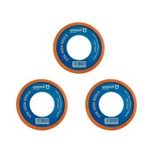 Kit 3 Fitas Veda Rosca 12mm 10 Metros Vedação Hidráulica Canos Torneiras Teflon