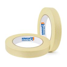 Kit 9 Fita Crepe 18mmx10m Uso Geral Resistente Alta Fixação Pintura Artesanato Escolar