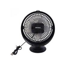 Ventilador De Mesa Preto Usb Silencioso 02 Velocidades 7,5w