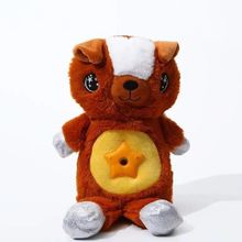 Urso Luminaria De Pelucia Musical Projetor Estrelas Ceu Teto Abajur Infantil Bebe Brinquedo Marrom