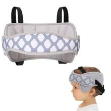 Apoio Cabeça Infantil Carro Faixa Ajustável Almofada Proteção Bebê Viagem Pescoço Cinza