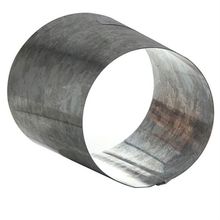 Bocal Redondo Zincado 3"" Com 28cm - Leste Calhas Bocal Redondo 3" C-28 Zinc.calha Frontal