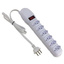 Filtro De Linha 6 Tomadas Incorporadas Bivolt Branco - 60600001 - Forceline