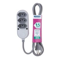 Extensão 3 Tomadas 2p+t 10a 250v 1,5m - 57504019 - Tramontina Extensao 3tom.2p+t 10a-250v 1,5mt Tramon