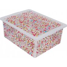 Caixa Organizadora 17 Litros Bolinha - Or17l-03 - São Bernardo Caixa Org. Container 17l Bolinha S.berna Or17l-03