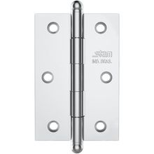 Dobradiça Pino E Bola 3.1-2" X 2.5-16" X 1,7mm Cromado Sem Anel E Com Canto Reto - 42030 - Stam