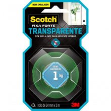 Fita Dupla Face Scotch Fixa Forte Transparente 24mm X 2 Metros - Hb004420194 - 3m