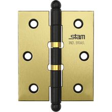 Dobradiça Pino E Bola 3" X 2.1-2" X 1,7mm Oxidado Com 2 Anéis E Canto Reto - 42049 - Stam