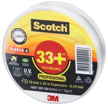 Fita Isolante Scotch 33+ 19mmx20m 69134 - Hb004482483 - 3m Fita Isolante Scotch 33+ 19mmx20m 69134