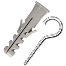 Gancho Com Bucha Nylon Nº 06 Com 5 Peças - 456 - Sforplast