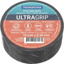 Fita Isolante Preta Classe A 0,18mm X 19mm X 10 Metros - 57545551 - Tramontina