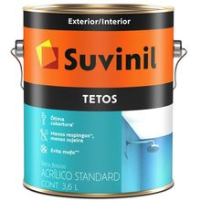 Tinta Acrílica Fosca Para Teto 3,6 Litros Branco Neve - 51470671 - Suvinil Tinta Acrilica 3,6l Teto Branco Neve