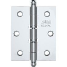 Dobradiça Pino E Bola 3" X 2.1-2" X 1,7mm Cromado Com 2 Anéis E Canto Reto - 42048 - Stam