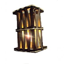 Abajur De Mesa Entrelaçado Madeira Sala Quarto Hotel Pousada