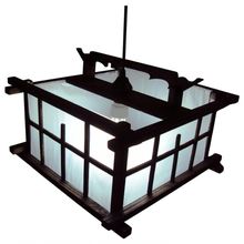 Lustre Oriental Luminária Rustico De Madeira Artesanal Sala Quarto Restaurante Hotel Pousada