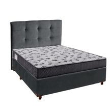 Cama Box + Colchão Casal Ortobom D33 Iso100 + Cabeceira Estofada