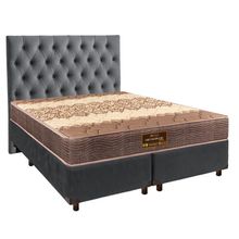 Cama + Box Blindado E Colchão D26 Casal - Ortophedic Sankonfort + Cabeceira