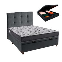 Kit Cama Box Bau + Cabeceira + Colchão Casal D33 - Iso100 - Ortobom