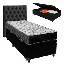 Kit Cama Box Bau + Cabeceira + Colchão Solteiro D33 - Iso100 - Ortobom