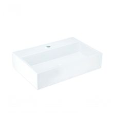 Cuba De Apoio Banheiro Esmeralda Pedra 60x40cm Branco Standard