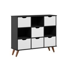 Nicho Organizador C/ 6 Gavetas Vintage Haia Q01 Preto/Branco