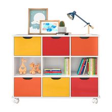 Nicho Organizador C/ 6 Gavetas Roterdã Q01 Branco/Colorido