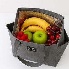 Bolsa Térmica Marmita Fitness Grande Trabalho Academia Passeio Viagem Comida Frutas Alça Bolso Multiuso Porta Talher Cinza