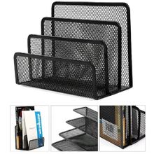 Organizador Mesa Escritório Suporte Porta Treco Documento Envelope Livro Papéis Carta 3 Divisórias Metal Aramado Multiuso