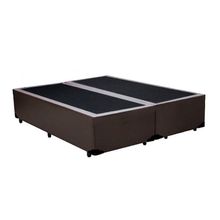 Cama Box Casal Bipartido Extremo Reforçado Xerife Móveis Sintético Marrom 40x138x188