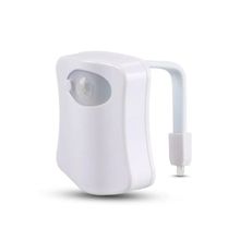 Luminária Com Sensor De Presença Para Vaso Sanitário Luz Movimento Privada Criança Led 8 Cores Noturna Banheiro