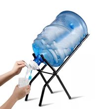 Suporte Galão De Água Base Garrafa Portátil Dobrável Camping Viagem Casa Mesa Bancada Pia Em Metal Multiuso