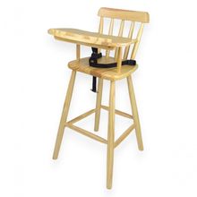 Cadeira De Alimentação Infantil Em Madeira Maciça Natural/pinus