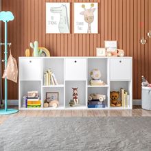 Estante Organizadora Maia Com 7 Nichos E 3 Caixas Removíveis Branco