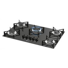Cooktop 5 Bocas a Gás Acendimento Superautomático Preto Fischer