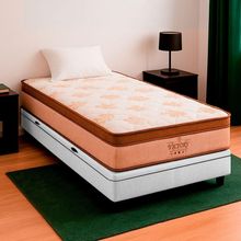 Cama Box Baú E Colchão Four Season Molas V-store 78x188x30 Branco