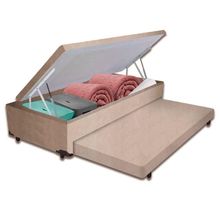 Bicama Box Baú Com Cama Auxiliar Solteiro 78x188x44 Bege