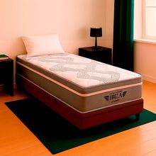 Cama Box Baú Solteirão E Colchão Ibiza Molas V-store Marrom