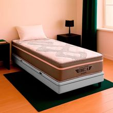 Cama Box Baú Solteirão E Colchão Ibiza Molas V-store Branco